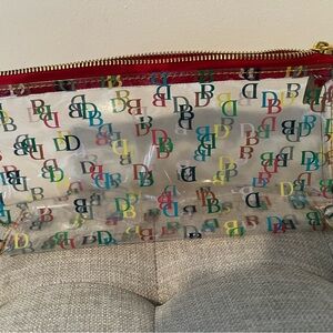 Dooney & Bourke Clear Pouch with Multicolor Logo
